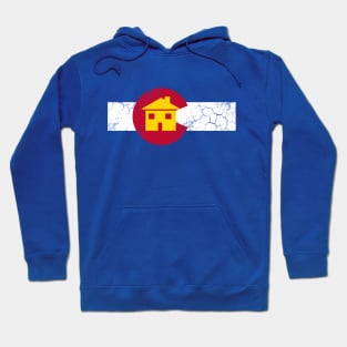 Colorado Flag Home Vintage Retro Fade Hoodie